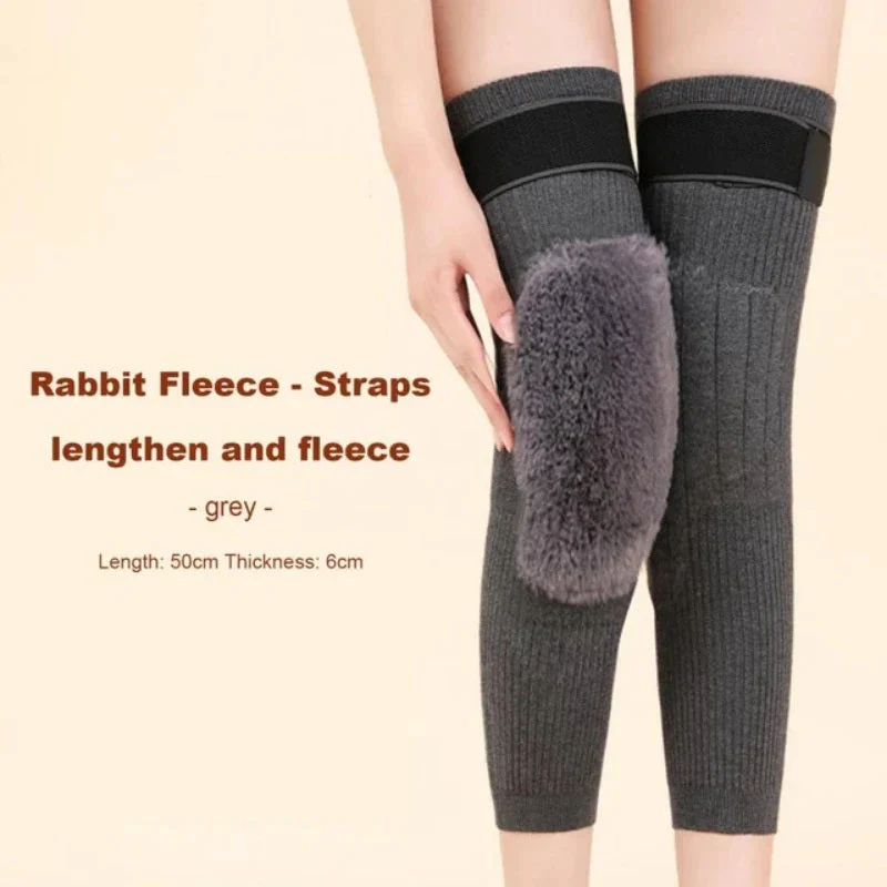 Knee Warmer - Woolen Blend Thermal Leg Warmers - 1 Pair Knee Pad - Unisex Elastic Knee Pads For Men & Women - Image 3