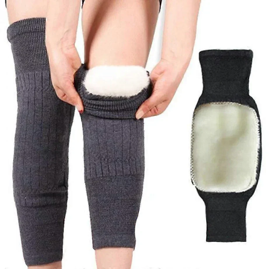 Knee Warmer - Woolen Blend Thermal Leg Warmers - 1 Pair Knee Pad - Unisex Elastic Knee Pads For Men & Women - Image 6