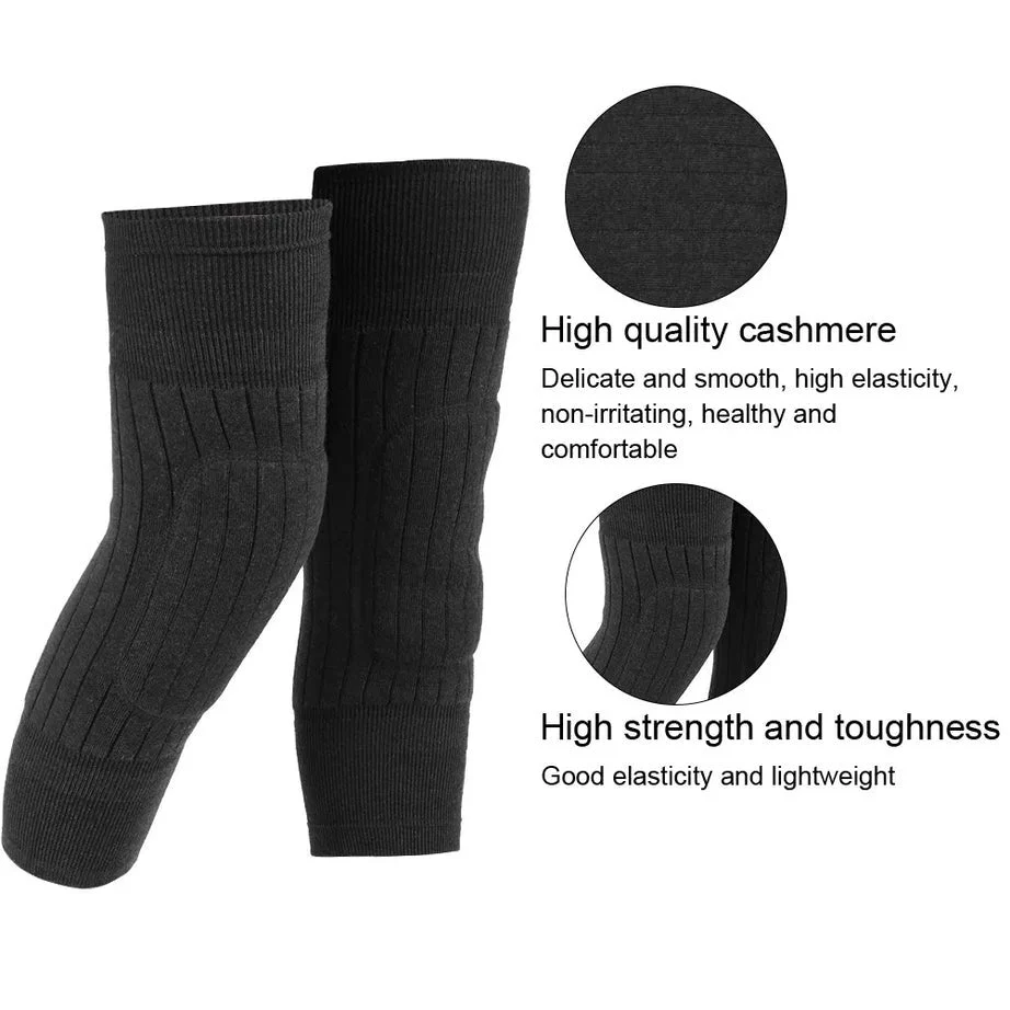 Knee Warmer - Woolen Blend Thermal Leg Warmers - 1 Pair Knee Pad - Unisex Elastic Knee Pads For Men & Women - Image 8